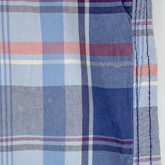 Men’s Plaid Shorts Red White & Blue 90s Americana Long Relaxed Fit | Old Navy 30 - Picture 6 of 12